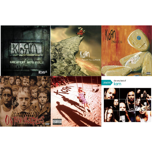 Korn - Greatest Hits Vol.1 & Korn (Explicit) & Issues (Explicit) & Untouchables & Playlist: Very Best Of Korn & Follow The Leader - CD Bundle
