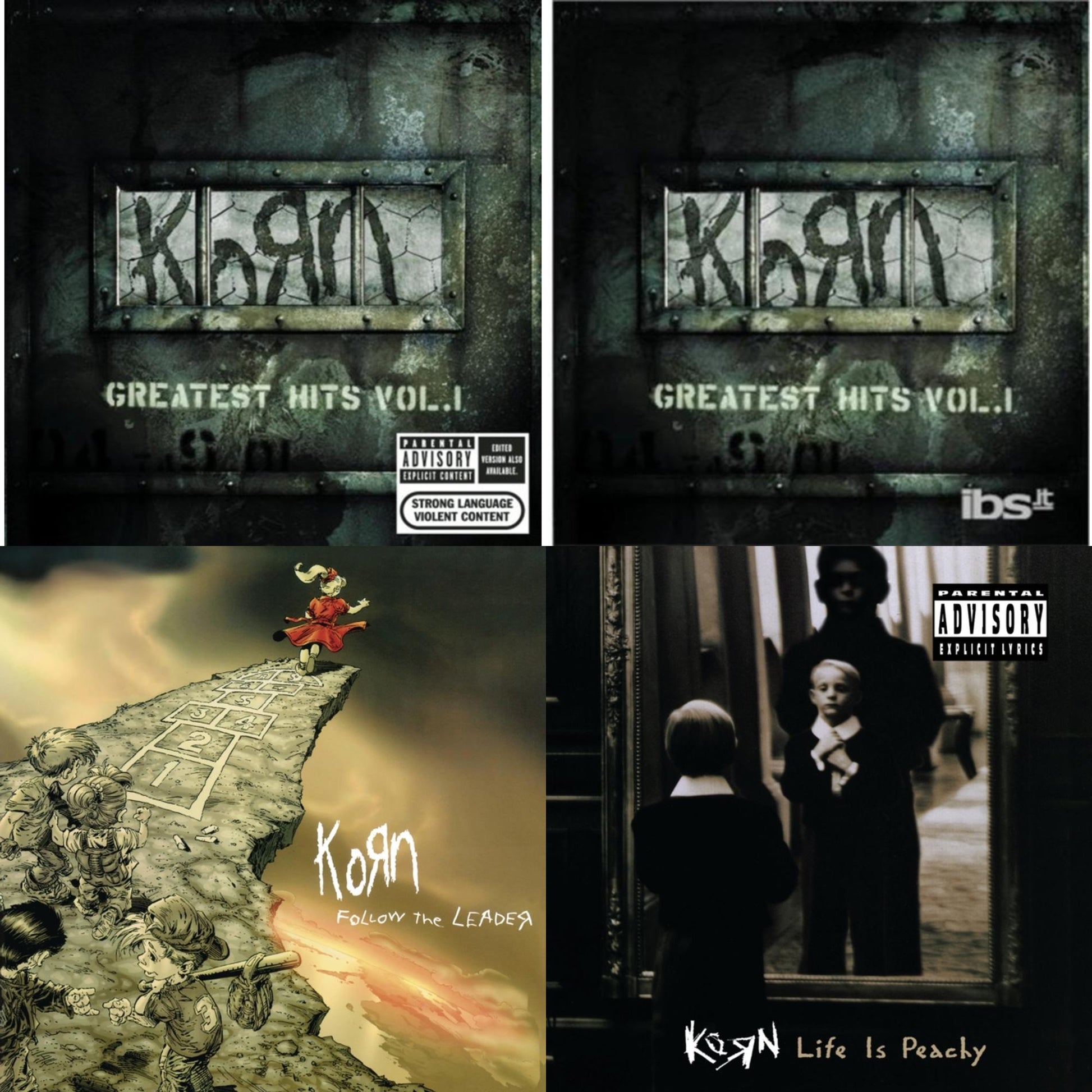 Korn - Greatest Hits Vol.1 & Greatest Hits Vol.1 & Life Is Peachy & Follow The Leader - CD Bundle