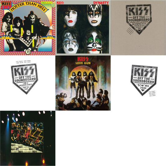 Kiss - Kiss Off The Soundboard: Tokyo 2001 (3LP) & Kiss Off The Soundboard: Live In Virginia Beach (3LP) & Kiss Off The Soundboard: Donington 1996 (Live) (3LP) & Dynasty & Hotter Than Hell & Love Gun & Mtv Unplugged