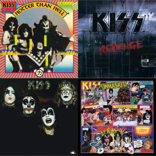 Kiss - Kiss & Revenge & Hotter Than Hell & Unmasked - LP Vinyl Bundle