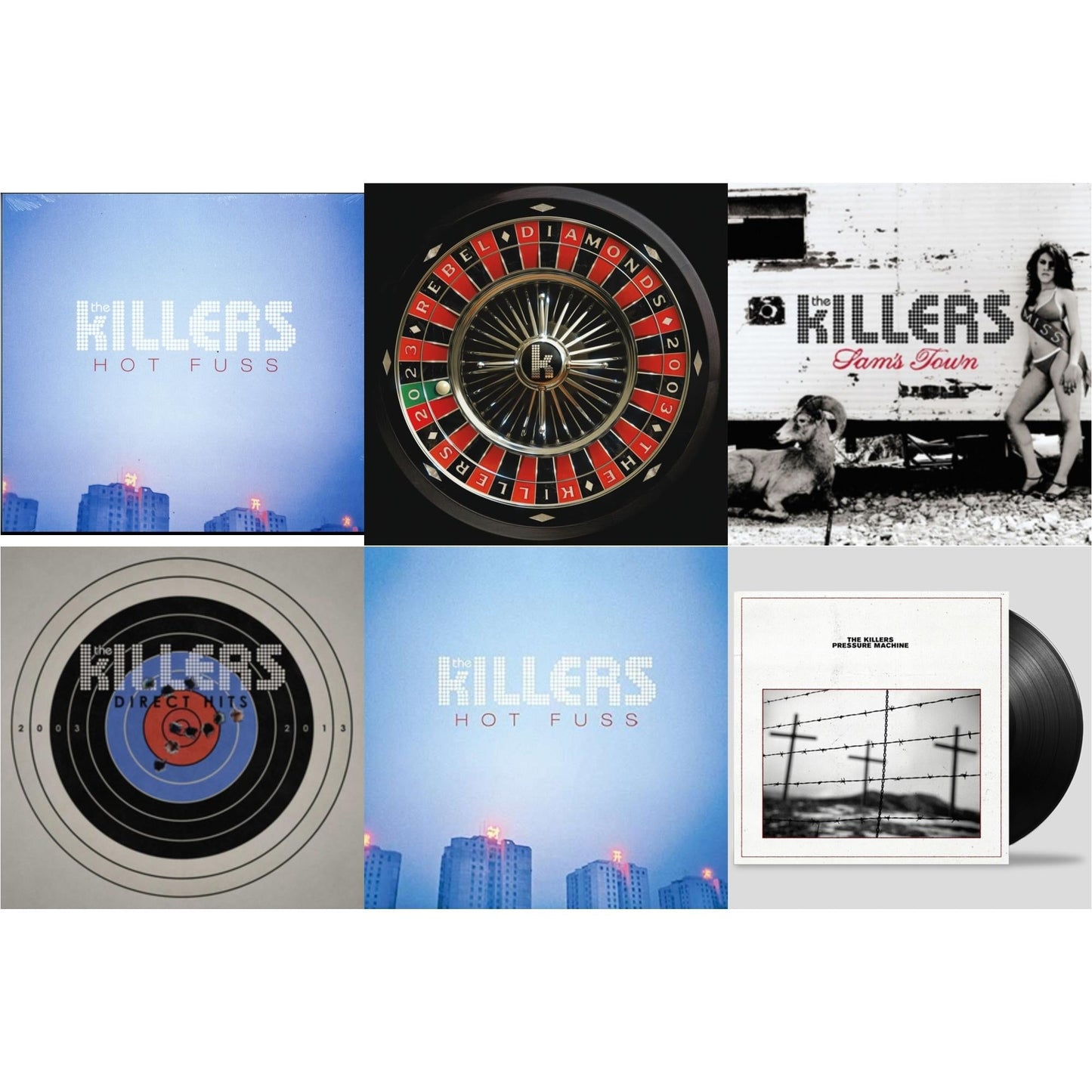 Killers - Pressure Machine & Rebel Diamonds (2LP) & Hot Fuss & Direct Hits (2LP) & Sam's Town & Hot Fuss
