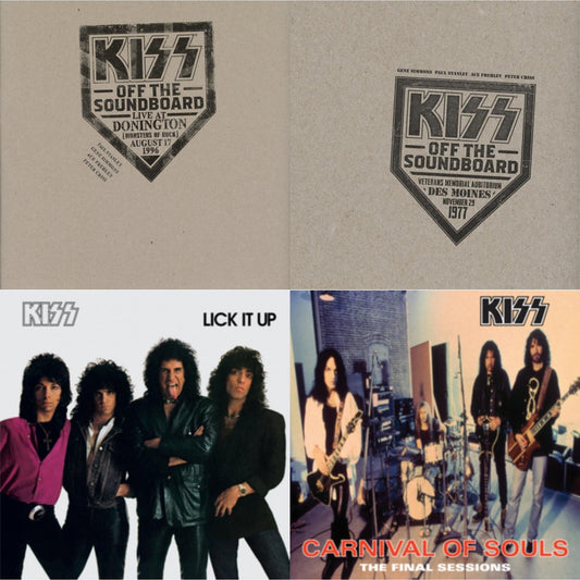 Kiss - Kiss Off The Soundboard: Donington 1996 (Live) (3LP) & Kiss Off The Soundboard: Live In Des Moines (2LP) & Lick It Up & Carnival Of Souls
