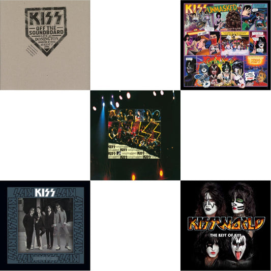 Kiss - Kiss Off The Soundboard: Donington 1996 (Live) (3LP) & Unmasked & Dressed To Kill & Mtv Unplugged & Kissworld - The Best Of Kiss (2 LP)