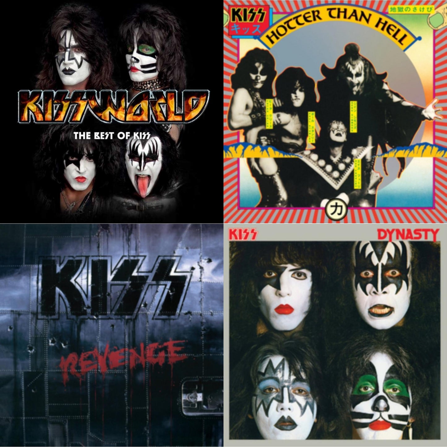 Kiss - Revenge & Dynasty & Hotter Than Hell & Kissworld - The Best Of Kiss (2 LP)