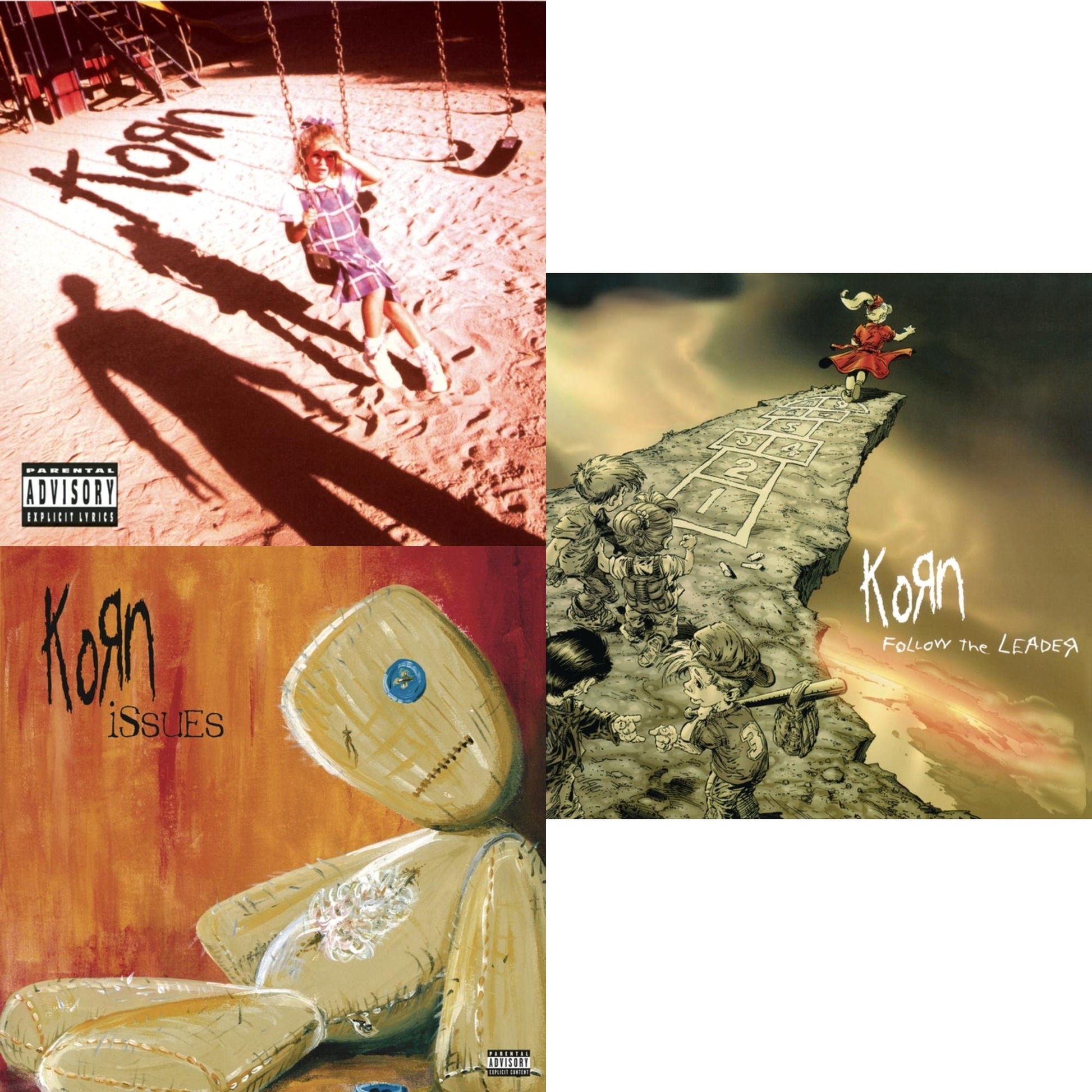 Korn - Korn (Explicit) & Issues (Explicit) & Follow The Leader - CD Bundle