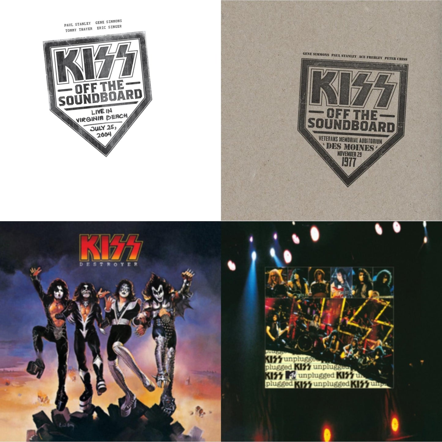 Kiss - Kiss Off The Soundboard: Live In Virginia Beach (3LP) & Kiss Off The Soundboard: Live In Des Moines (2LP) & Destroyer & Mtv Unplugged