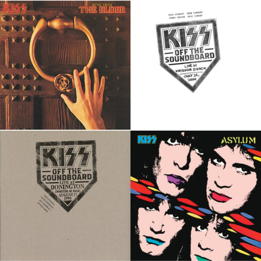 Kiss - Music From The Elder (Half-Speed Master/Clear LP Vinyl/180G) & Kiss Off The Soundboard: Live In Virginia Beach (3LP) & Kiss Off The Soundboard: Donington 1996 (Live) (3LP) & Asylum