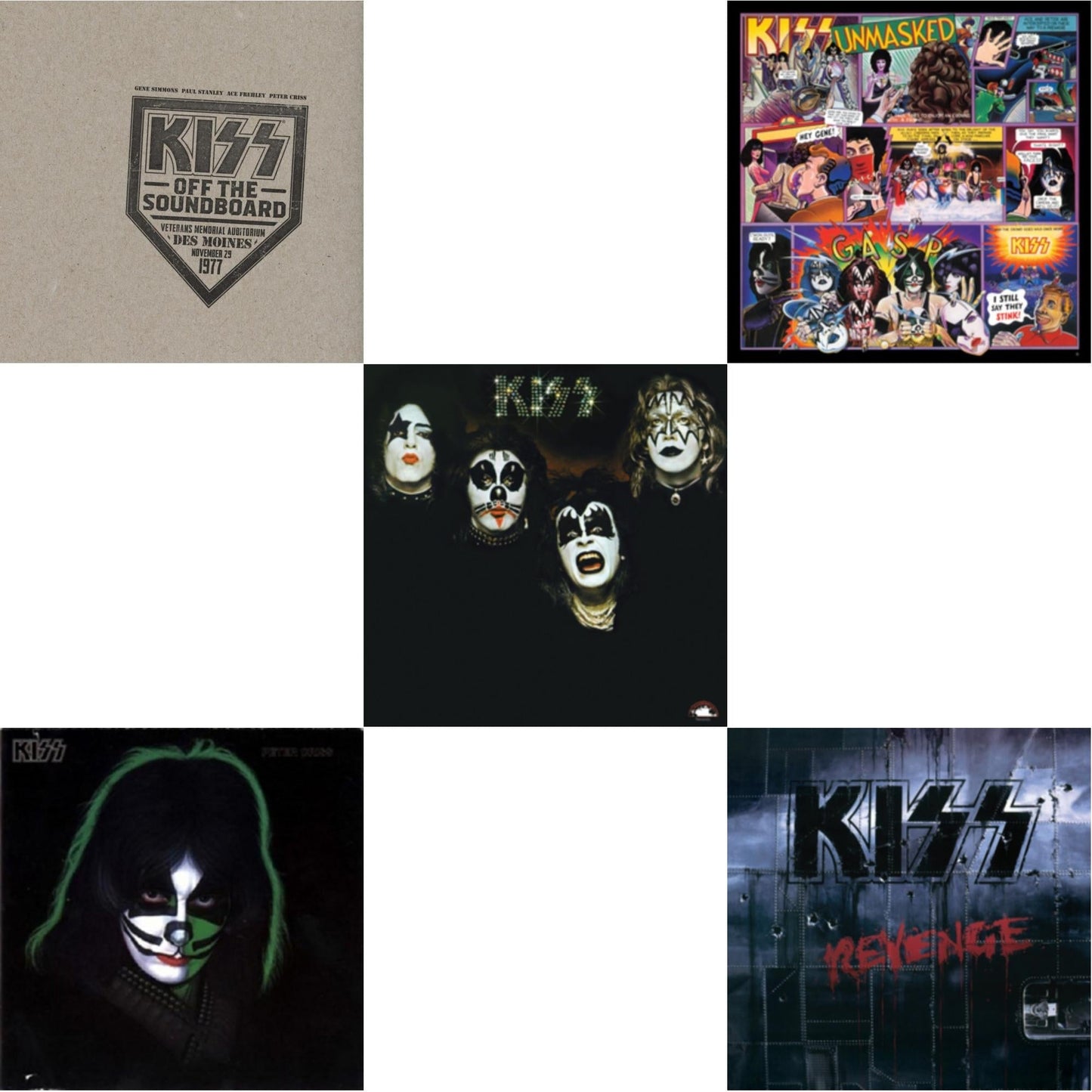 Kiss - Kiss Off The Soundboard: Live In Des Moines (2LP) & Kiss & Revenge & Unmasked & Peter Criss