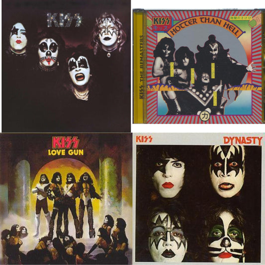 Kiss - Kiss & Hotter Than Hell & Love Gun & Dynasty - CD Bundle