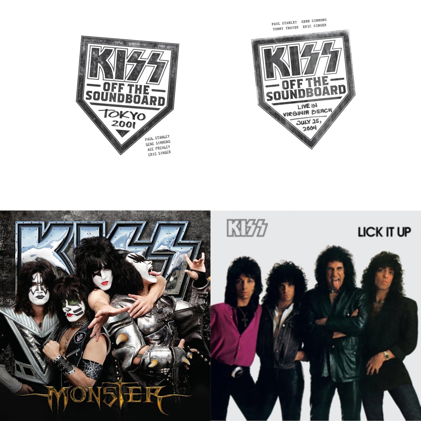 Kiss - Kiss Off The Soundboard: Tokyo 2001 (3LP) & Kiss Off The Soundboard: Live In Virginia Beach (3LP) & Monster & Lick It Up