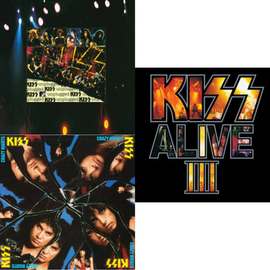 Kiss - Mtv Unplugged & Crazy Nights & Alive Iii - LP Vinyl Bundle