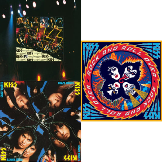 Kiss - Mtv Unplugged & Crazy Nights & Rock & Roll Over - LP Vinyl Bundle