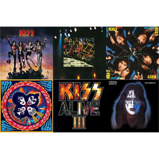 Kiss - Destroyer & Mtv Unplugged & Crazy Nights & Rock & Roll Over & Alive Iii & Ace Frehley - LP Vinyl Bundle