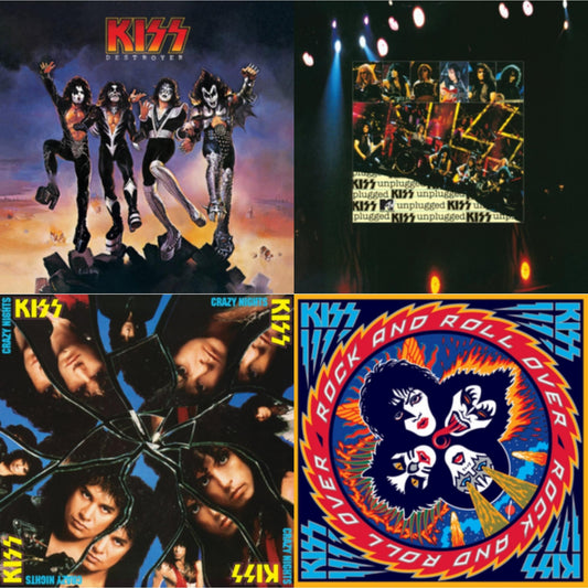 Kiss - Destroyer & Mtv Unplugged & Crazy Nights & Rock & Roll Over - LP Vinyl Bundle