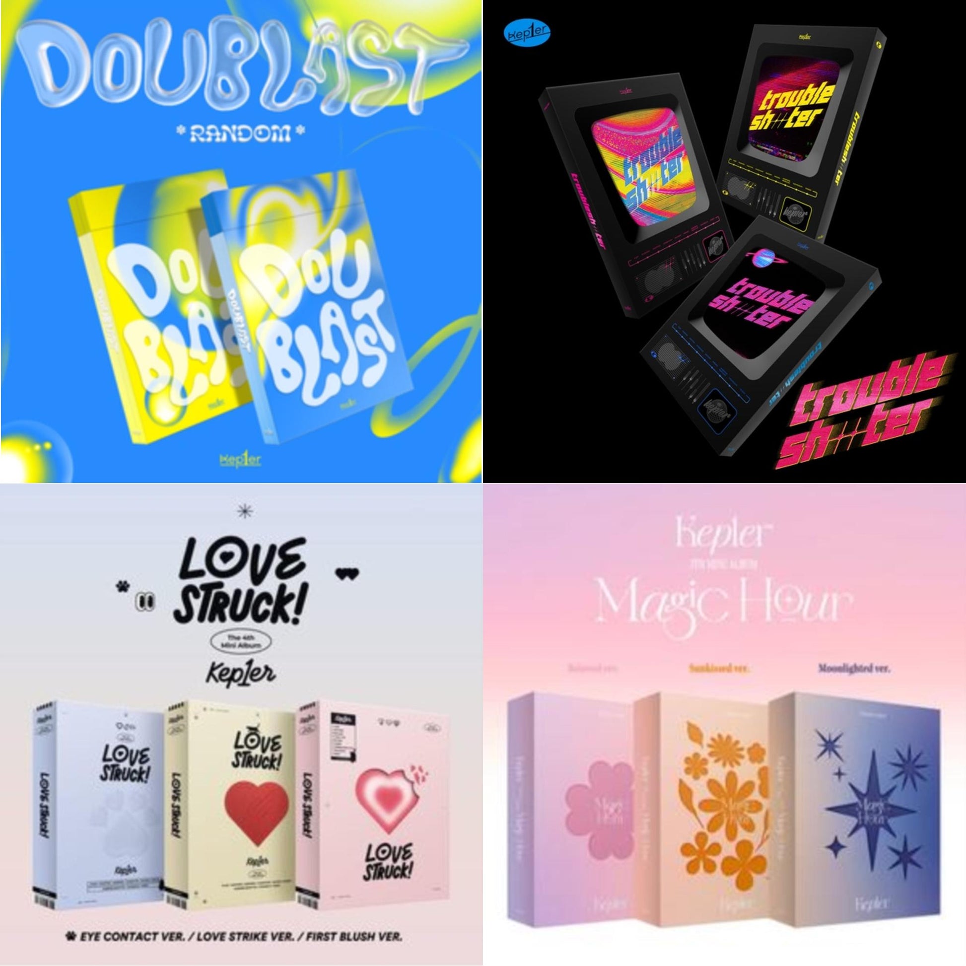 Kep1er - Doublast & Troubleshooter & Lovestruck! (4Th Mini Album) & Magic Hour (5Th Mini Album) - CD Bundle
