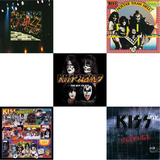Kiss - Revenge & Hotter Than Hell & Unmasked & Mtv Unplugged & Kissworld - The Best Of Kiss (2 LP)