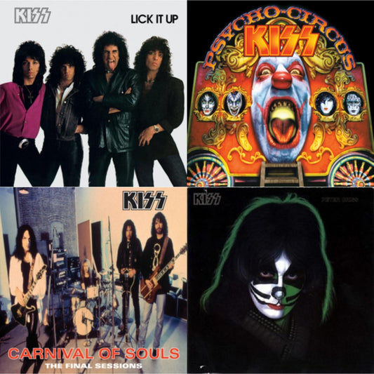 Kiss - Lick It Up & Psycho Circus & Carnival Of Souls & Peter Criss - LP Vinyl Bundle