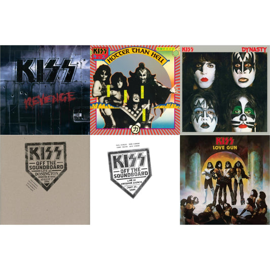 Kiss - Kiss Off The Soundboard: Live In Virginia Beach (3LP) & Kiss Off The Soundboard: Donington 1996 (Live) (3LP) & Revenge & Dynasty & Hotter Than Hell & Love Gun