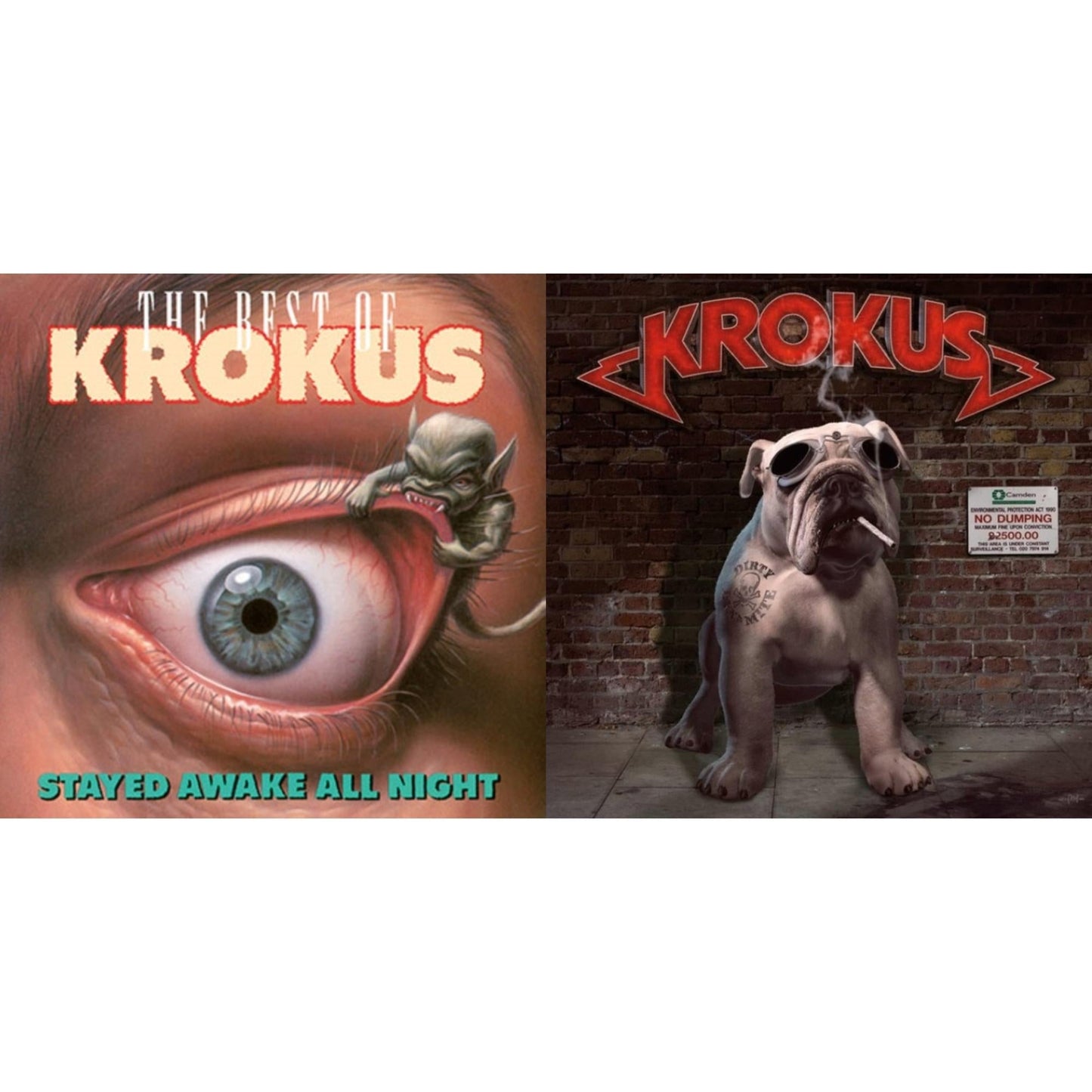 Krokus - Stayed Awake All Night (180G/Translucent Green & White Marbled LP Vinyl) & Dirty Dynamite (2LP/180G)