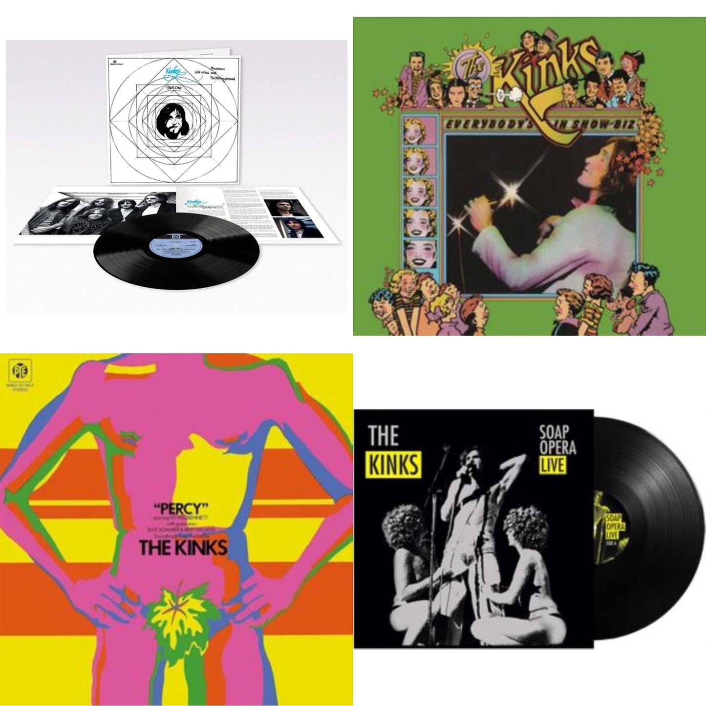 Kinks - Lola Versus Powerman & The Moneygoround: Pt. 1 (180G/Remastered/Booklet) & Everybody's In Show-Biz (2022 Standalone/2LP) & Percy & Soap Opera Live (140G)
