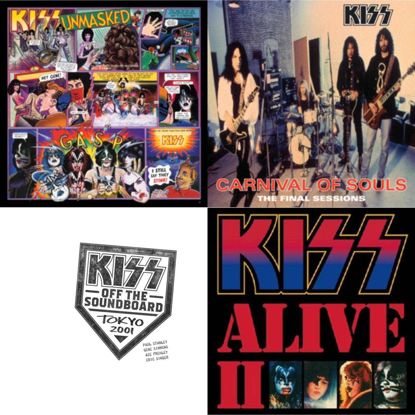 Kiss - Kiss Off The Soundboard: Tokyo 2001 (3LP) & Unmasked & Carnival Of Souls & Alive Ii