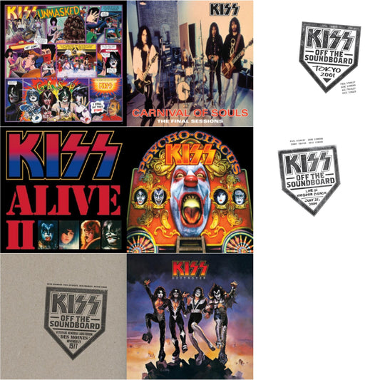Kiss - Kiss Off The Soundboard: Tokyo 2001 (3LP) & Kiss Off The Soundboard: Live In Virginia Beach (3LP) & Kiss Off The Soundboard: Live In Des Moines (2LP) & Destroyer & Psycho Circus & Unmasked & Carnival Of Souls & Alive Ii