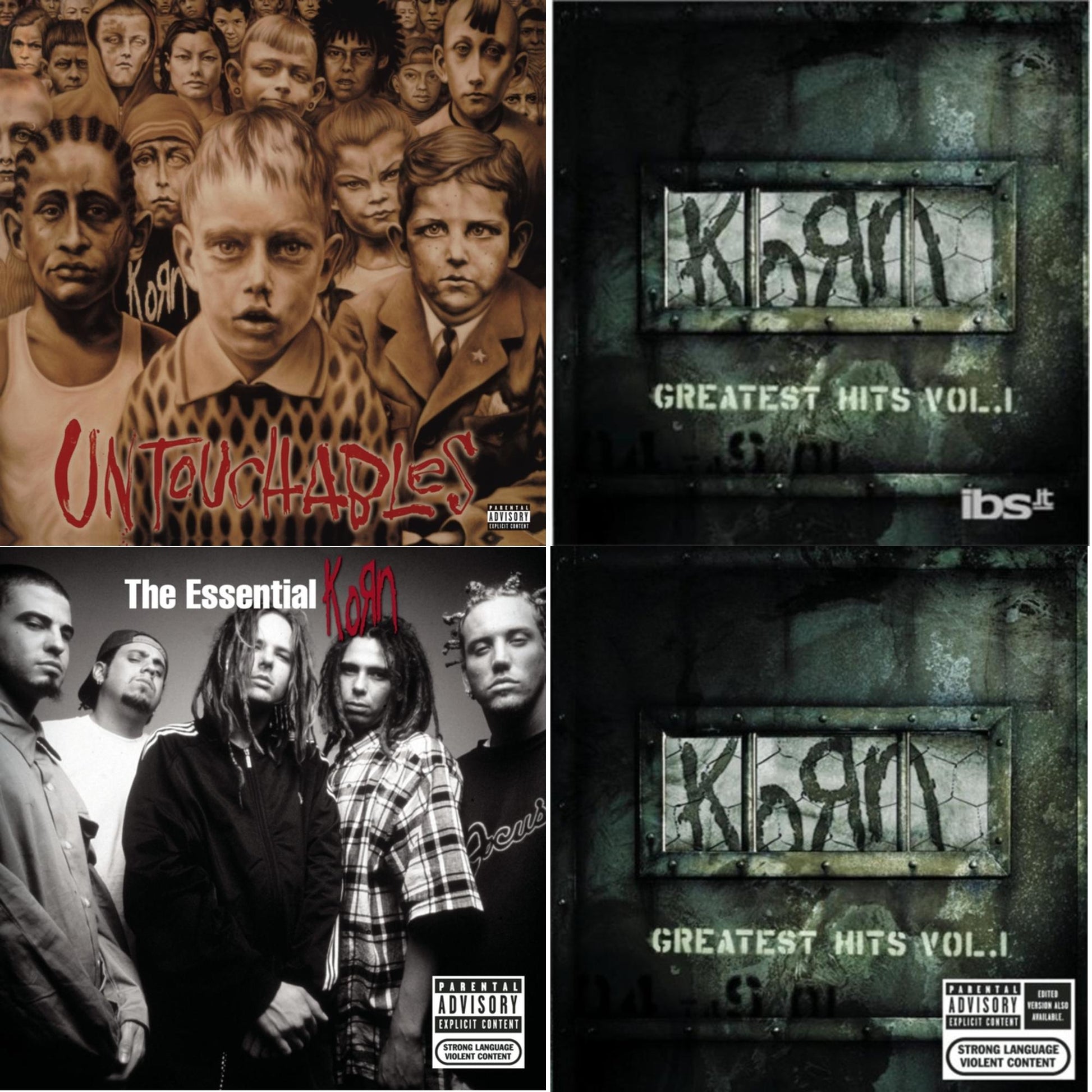 Korn - Untouchables & Greatest Hits Vol.1 & Essential Korn & Greatest Hits Vol.1 - CD Bundle