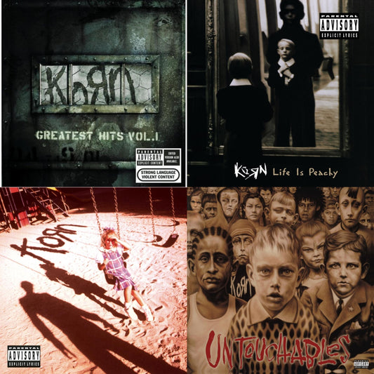 Korn - Greatest Hits Vol.1 & Life Is Peachy & Korn (Explicit) & Untouchables - CD Bundle