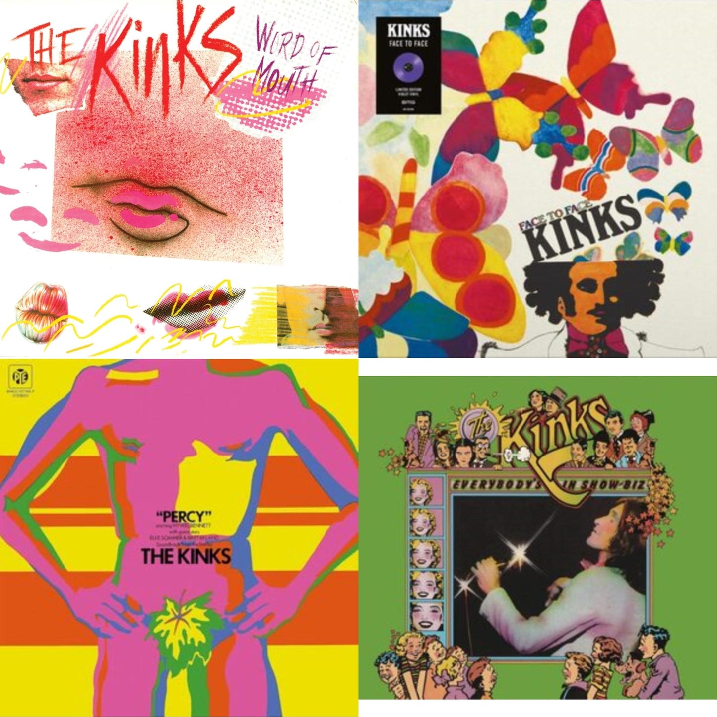 Kinks - Face To Face & Everybody's In Show-Biz (2022 Standalone/2LP) & Percy & Word Of Mouth (180G/Red LP Vinyl/Limited Edition/Gatefold Cover & Poster)