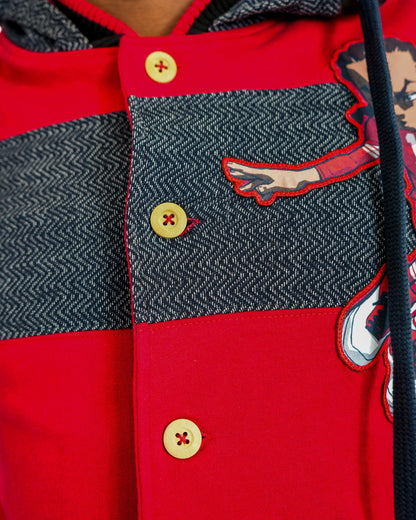The Boondocks Riley Football Knit Red Mens Hoodie