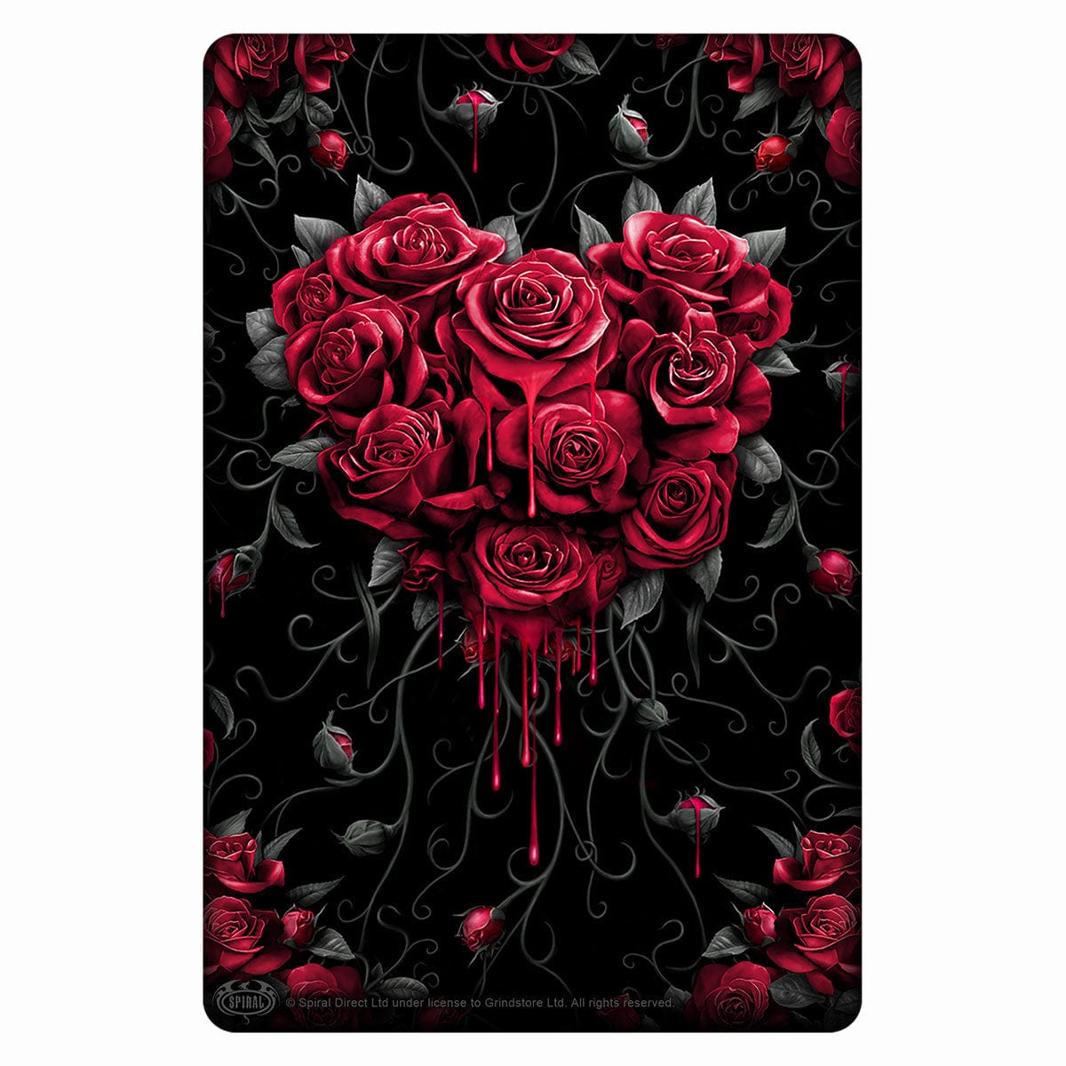 BLEEDING HEART - Greet Tin Metal Cards