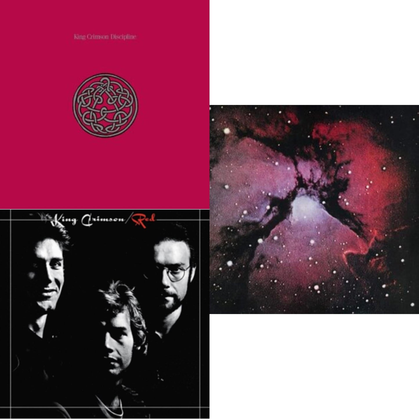 King Crimson - Islands (200G/Remix/Ltd) & Discipline (200G/2022 Steven Wilson Remix) & Red (200G) - LP Vinyl Bundle