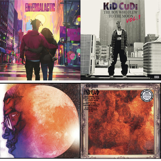 Kid Cudi - Entergalactic (X) & Boy Who Flew To & Man On Moon: End Of Day & Indicud - LP Vinyl Bundle