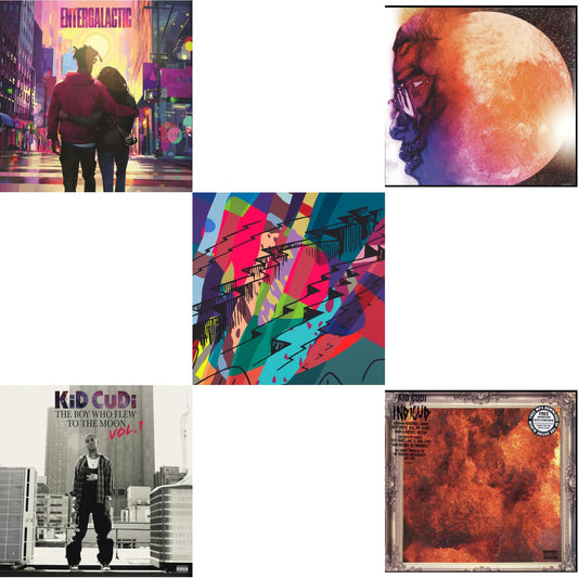 Kid Cudi - Entergalactic (X) & Boy Who Flew To & Insano (X) (Translucent Red Vinyl/2LP) & Man On Moon: End Of Day & Indicud
