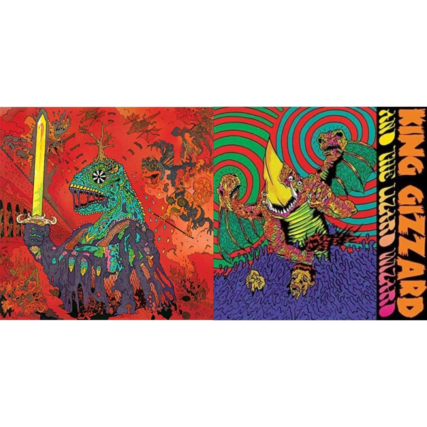 King Gizzard & The Lizard Wizard - Willoughby's Beach (Tangerine LP Vinyl) & 12 Bar Bruise (Sea Foam Green LP Vinyl)