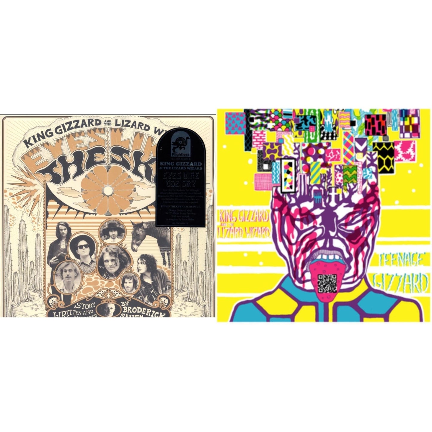 King Gizzard & The Lizard Wizard - Teenage Gizzard (Fuzz Club Official Bootleg) (Deluxe Edition) & Eyes Likes The Sky (Peach LP Vinyl)
