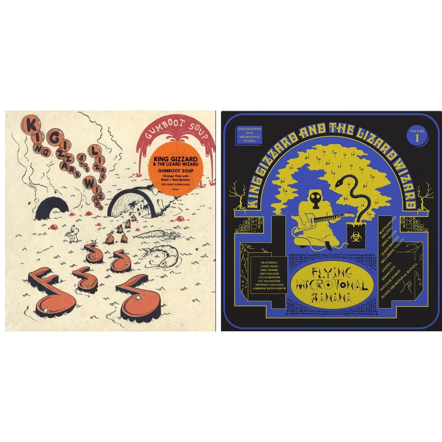 King Gizzard & The Lizard Wizard - Gumboot Soup & Flying Microtonal Banana (Randomly Colored Recycled LP Vinyl)