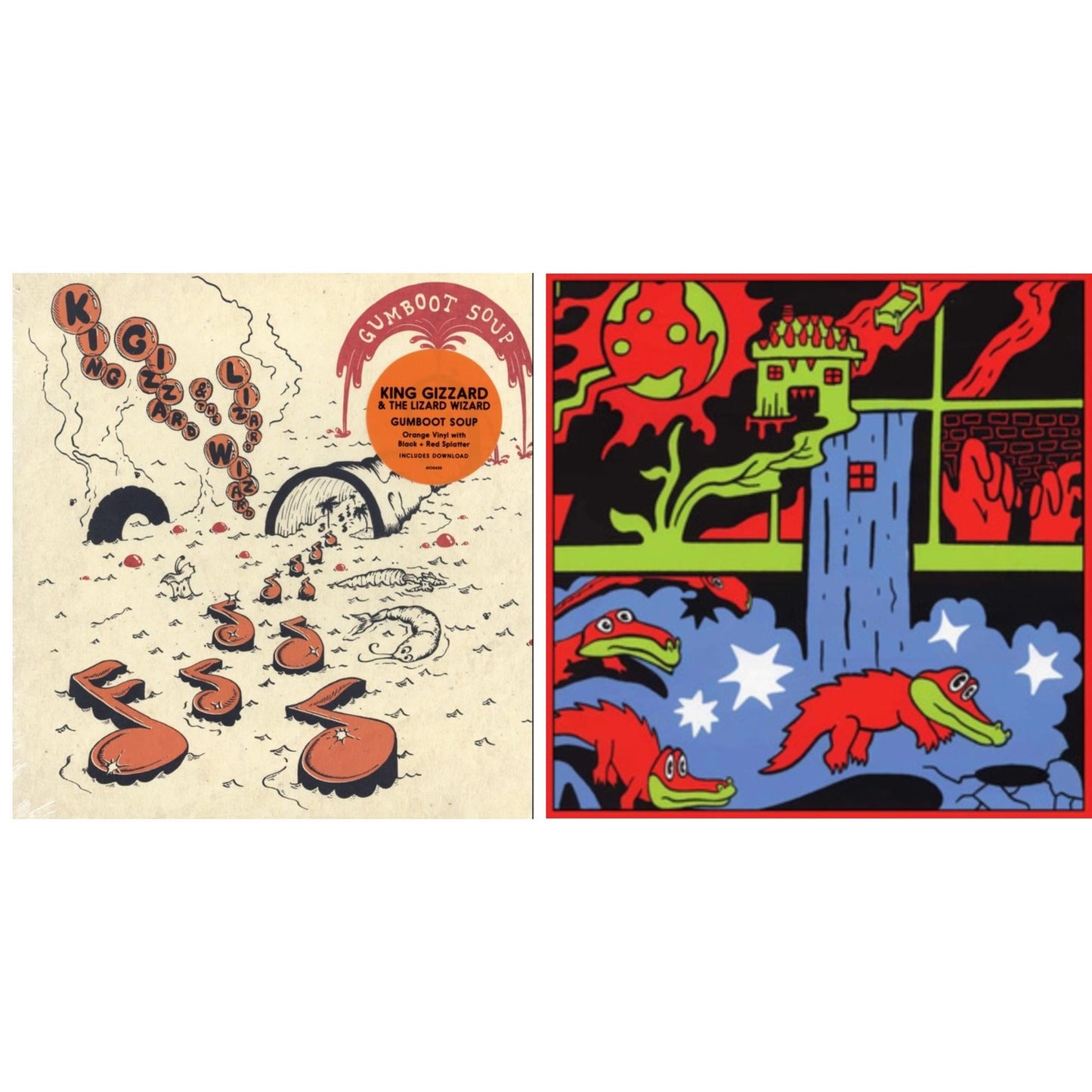 King Gizzard & The Lizard Wizard - Live In Paris '19 (Fuzz Club Official Bootleg) & Gumboot Soup - LP Vinyl Bundle