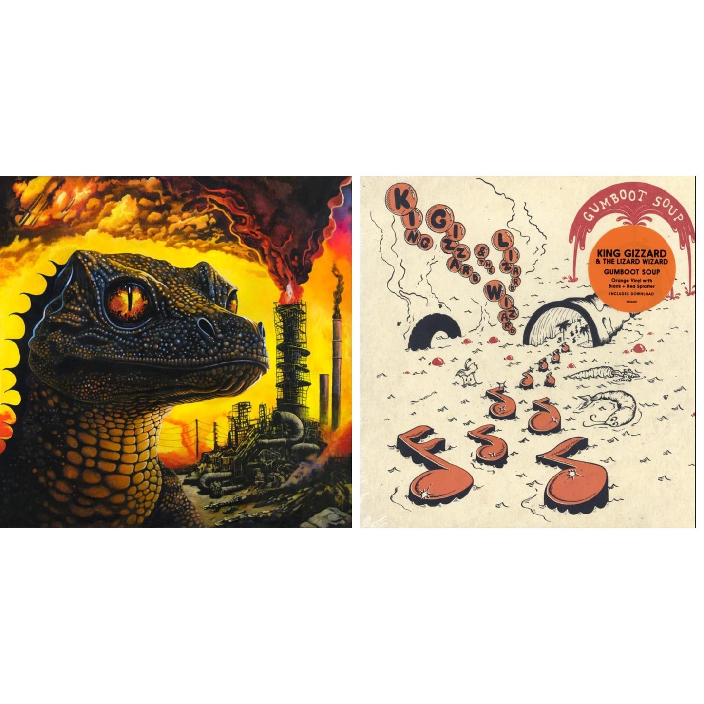 King Gizzard & The Lizard Wizard - Petrodragonic Apocalypse; Or Dawn Of Eternal Night: An Annihilation.. (Recycled Black Wax Vinyl/2LP) & Gumboot Soup