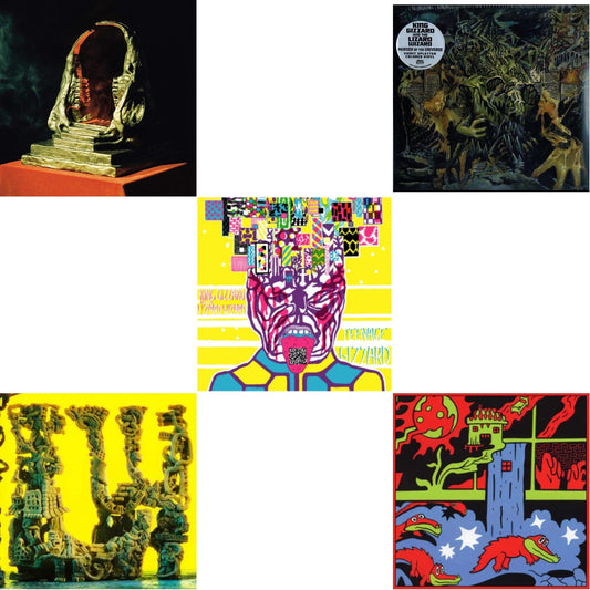 King Gizzard & The Lizard Wizard - Live In Paris '19 (Fuzz Club Official Bootleg) & Teenage Gizzard (Fuzz Club Official Bootleg) (Deluxe Edition) & L.W. & Murder Of The Universe (Transparent Green W/Mustard Yelow Splatter LP Vinyl) & Infest The Rats'
