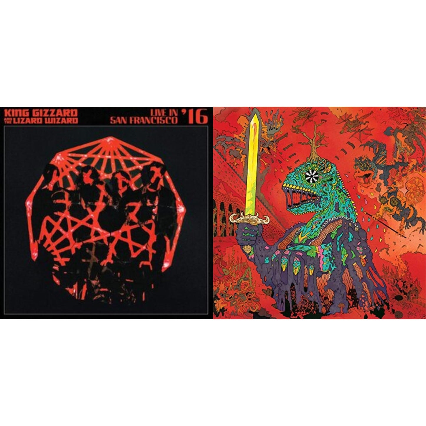 King Gizzard & The Lizard Wizard - 12 Bar Bruise (Sea Foam Green LP Vinyl) & Live In San Francisco '16 (Deluxe/2LP/Fog/Sunburst Vinyl)