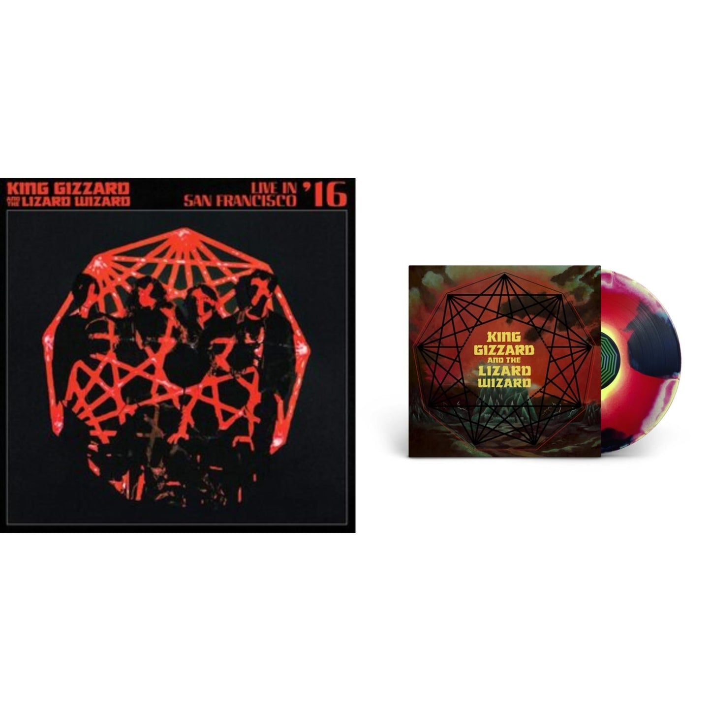 King Gizzard & The Lizard Wizard - Live In San Francisco '16 (Deluxe/2LP/Fog/Sunburst Vinyl) & Nonagon Infinity (Yellow/Red/Black LP Vinyl)