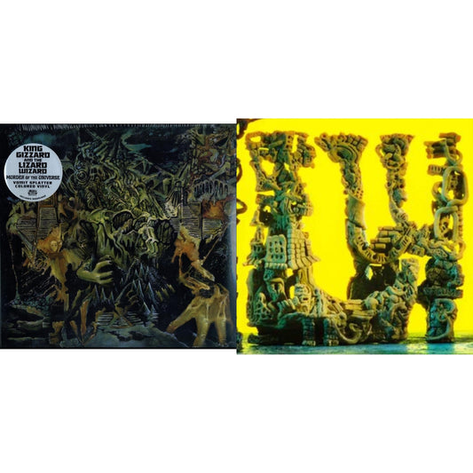 King Gizzard & The Lizard Wizard - L.W. & Murder Of The Universe (Transparent Green W/Mustard Yelow Splatter LP Vinyl)