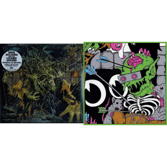 King Gizzard & The Lizard Wizard - Live In Brussels '19 (140G/3LP) & Murder Of The Universe (Transparent Green W/Mustard Yelow Splatter LP Vinyl)