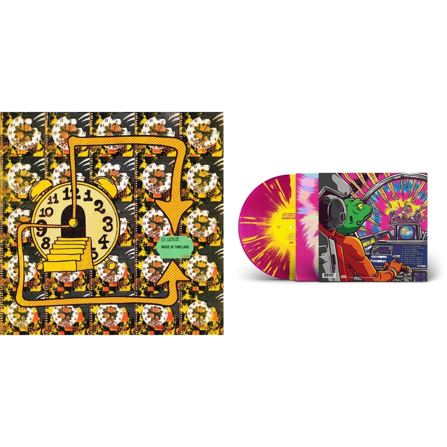 King Gizzard & The Lizard Wizard - Made In Timeland & Teenage Gizzard (Magenta & Yellow Splatter LP Vinyl)