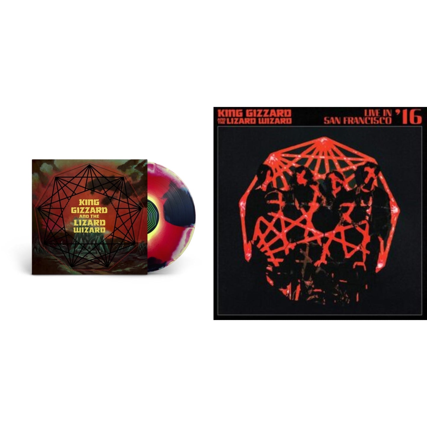 King Gizzard & The Lizard Wizard - Nonagon Infinity (Yellow/Red/Black LP Vinyl) & Live In San Francisco '16 (Deluxe/2LP/Fog/Sunburst Vinyl)