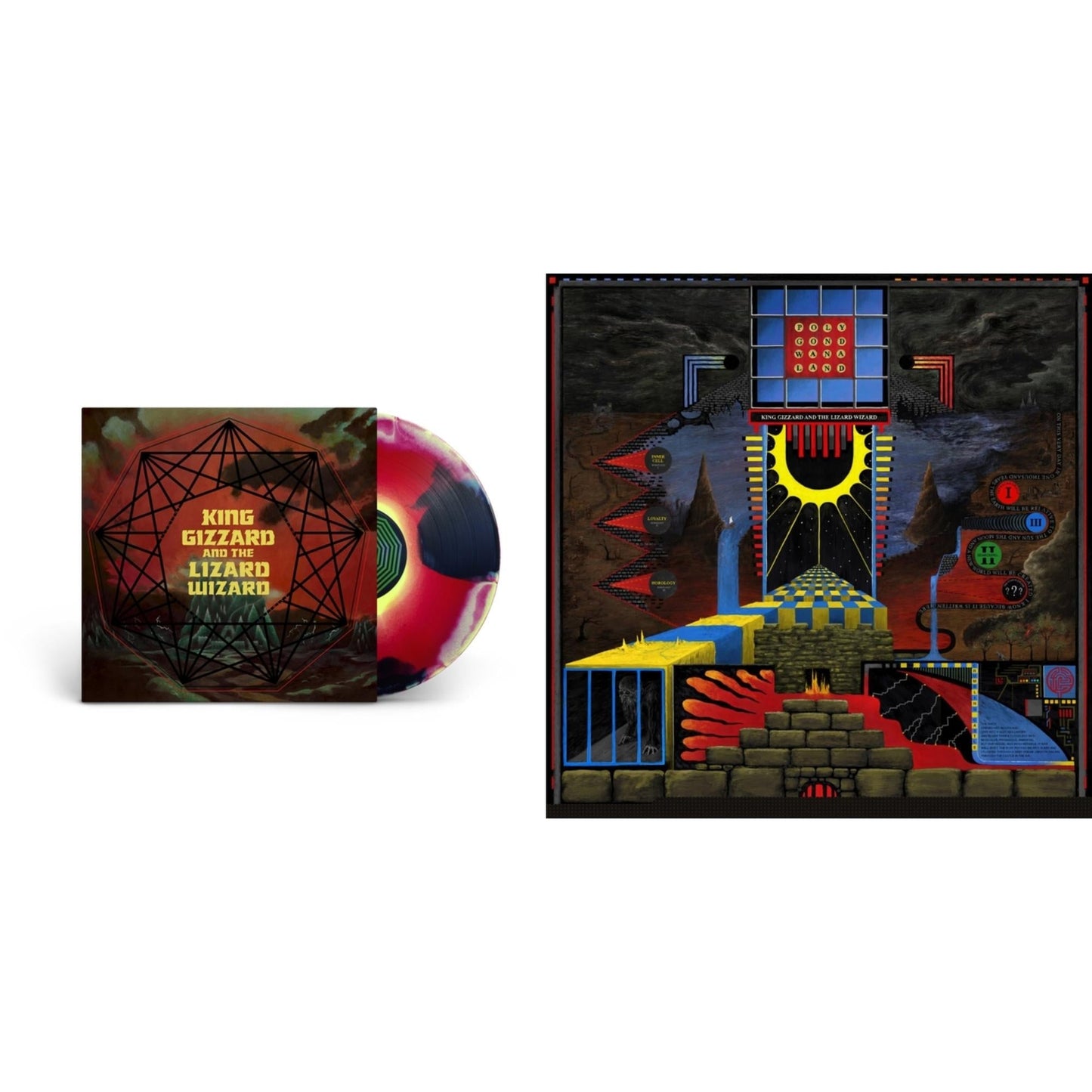 King Gizzard & The Lizard Wizard - Nonagon Infinity (Yellow/Red/Black LP Vinyl) & Polygondwanaland