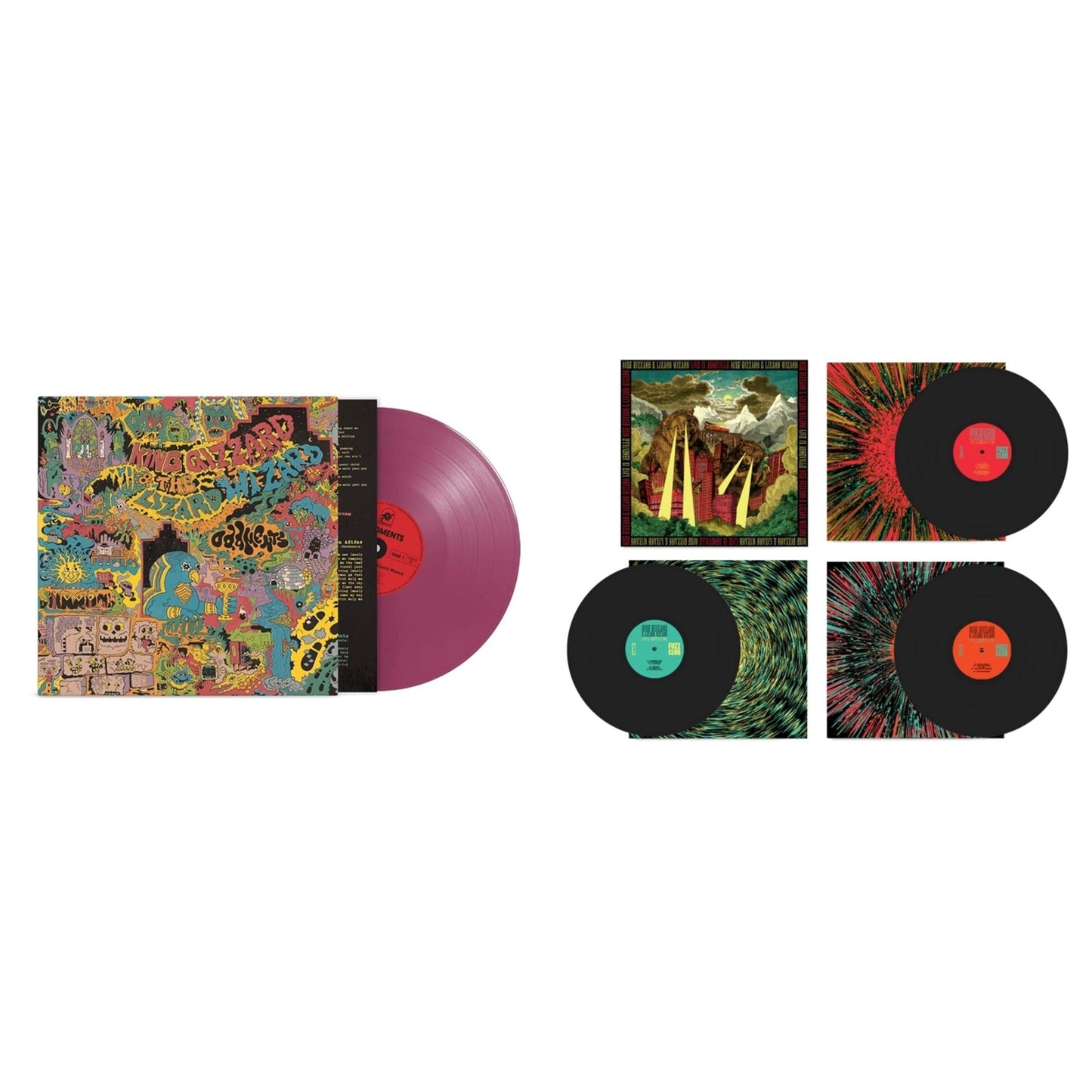King Gizzard & The Lizard Wizard - Live In Adelaide '19 (Fuzz Club Official Bootleg) & Oddments (Plum LP Vinyl)