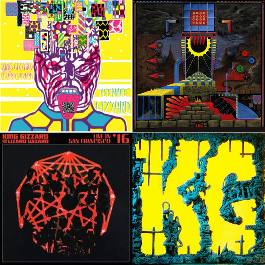 King Gizzard & The Lizard Wizard - Teenage Gizzard (Fuzz Club Official Bootleg) (Deluxe Edition) & Polygondwanaland & Live In San Francisco '16 (Deluxe/2LP/Fog/Sunburst Vinyl) & K.G. (X)