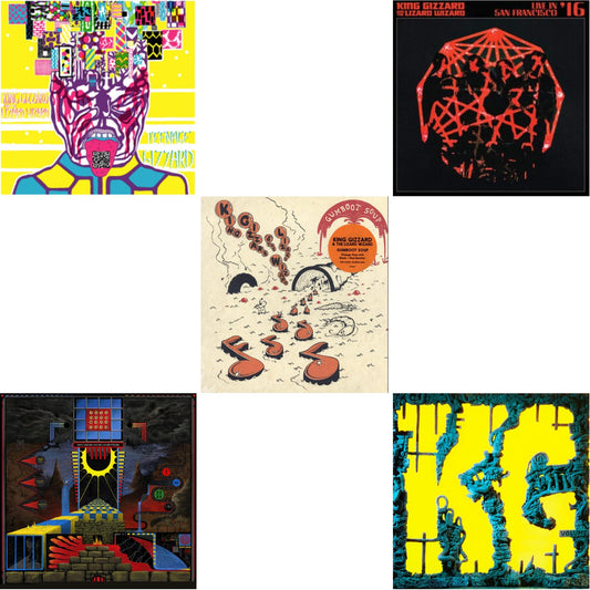 King Gizzard & The Lizard Wizard - Teenage Gizzard (Fuzz Club Official Bootleg) (Deluxe Edition) & Polygondwanaland & Gumboot Soup & Live In San Francisco '16 (Deluxe/2LP/Fog/Sunburst Vinyl) & K.G. (X)